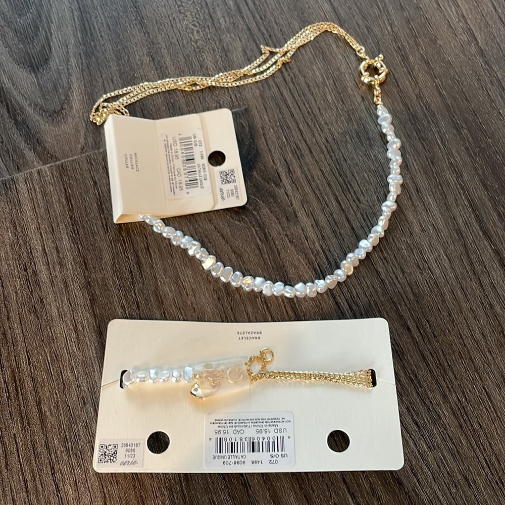 NWT Aerie Necklace And Bracelet set - Picture 2 of 4